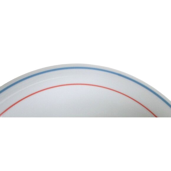 4 Corelle Country Cornflower Bowls Dinnerware - White With Blue Orange Bands - Picture 2 of 5